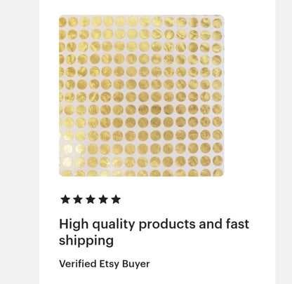 Gold Dots Stickers