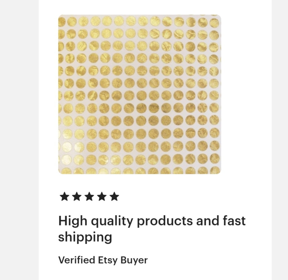 Gold Dots Stickers