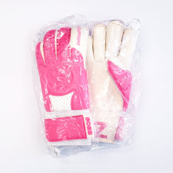 Goalkeeper Soccer Gloves, Pink & White  - Keepaere Boss