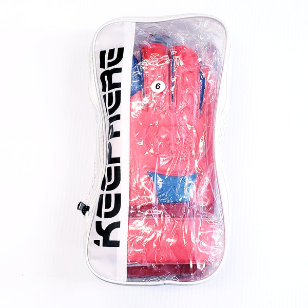 Keepaere blue and red goalkeeper gloves