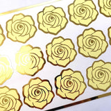 Yellow Roses Sticker Sheet, set of 15 yellow and gold flowers for garden wedding, envelopes, notebooks, journals, laptops and spring crafts.