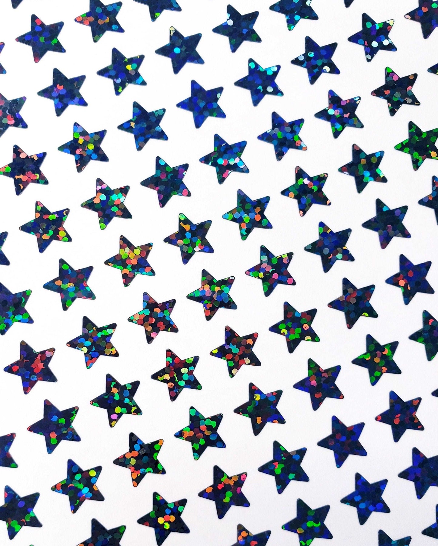 Black Star Glitter Stickers