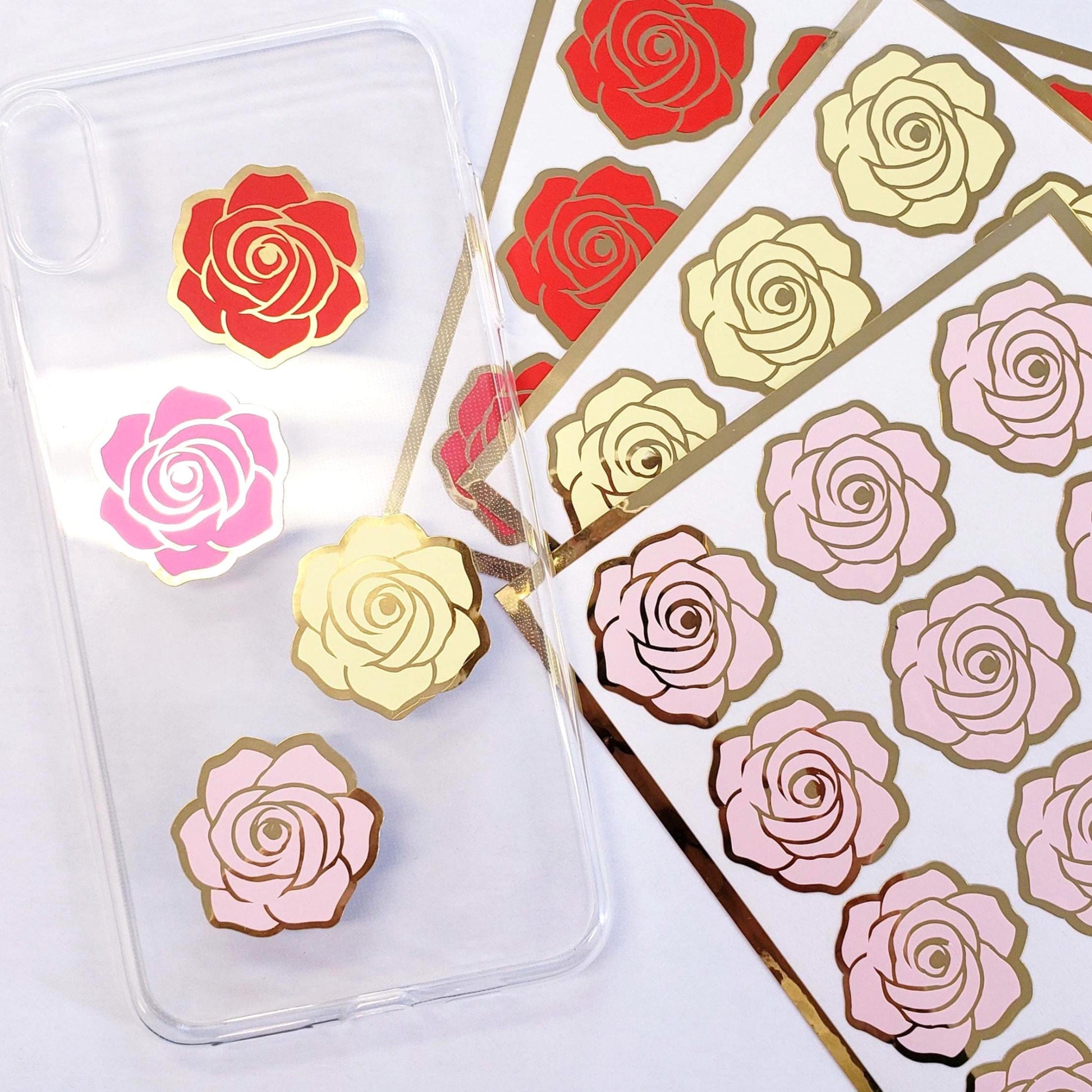Peach Roses Stickers – Fairy Dust Decals