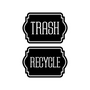 Trash and Recycle Decal Set
