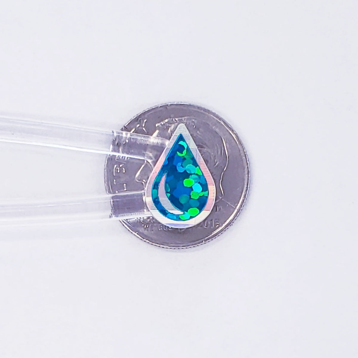 turquoise waterdrop sticker