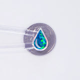 turquoise waterdrop sticker
