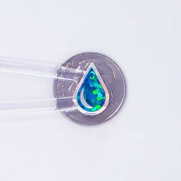 turquoise waterdrop sticker