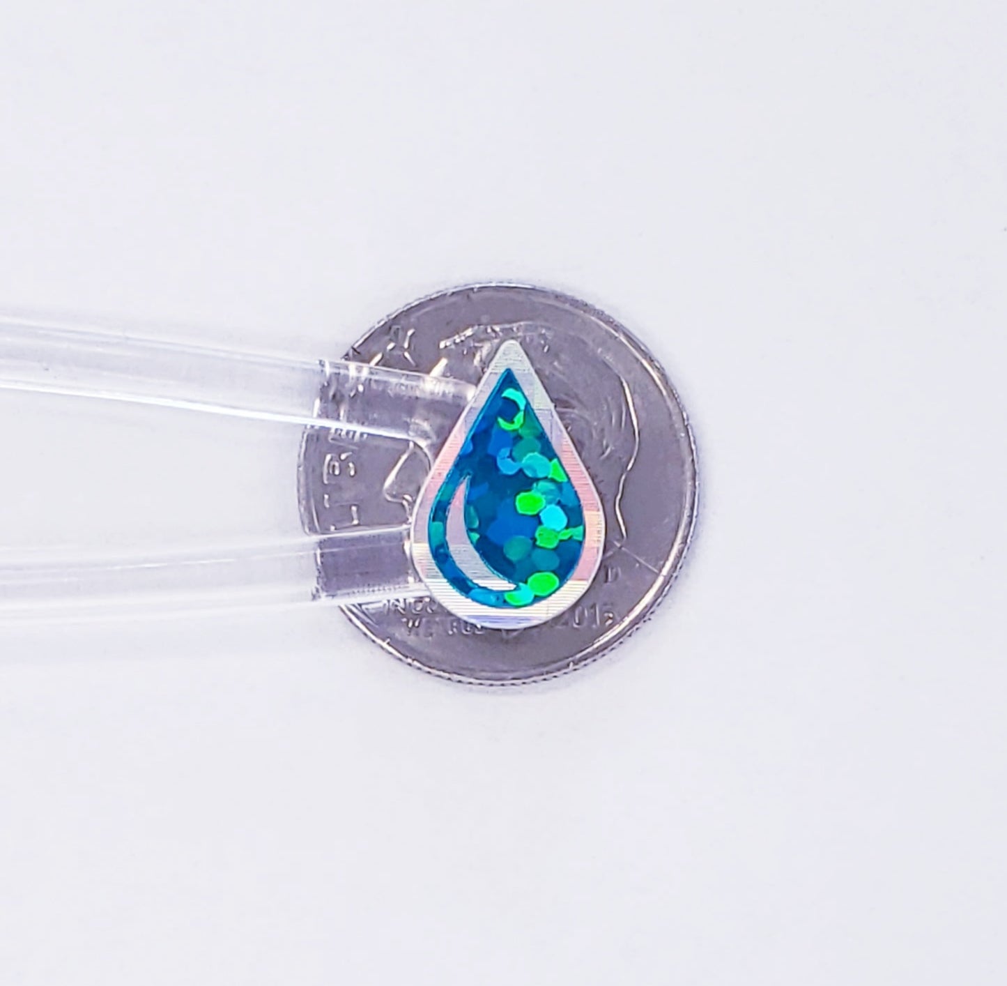turquoise waterdrop sticker