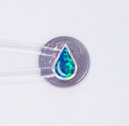 turquoise waterdrop sticker