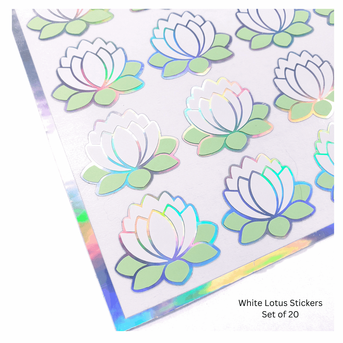 White Lotus Stickers, set of 20
