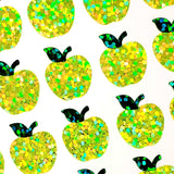 Yellow Apples Sticker Sheet. Set of 40.