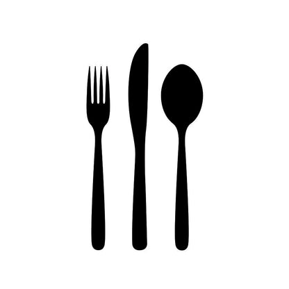 UTENSIL DECAL SET: fork, knife & spoon
