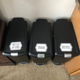 Recycle Bottles and Cans Decal, computer cut vinyl decal, trash barrel and recycling tote sticker, reduce reuse recycle, decal only