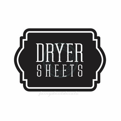 Dryer Sheets Decal, Organized Laundry Room, Dryer Sheets Sticker, Container Label, laundry organizer, DECAL ONLY