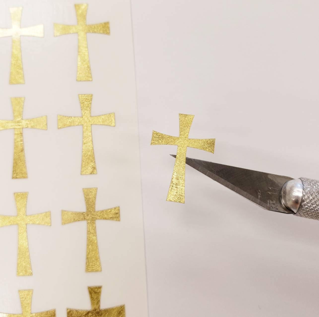 Gold Cross Stickers, metallic – Fairy Dust Decals