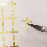 
              Gold Cross Stickers, metallic
            