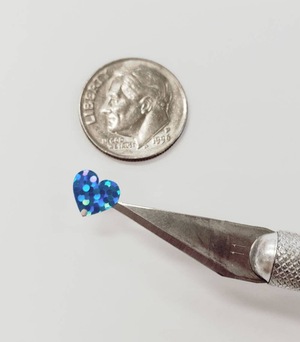 Small Light Blue Hearts Stickers