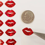 Sparkly Red Lips Stickers