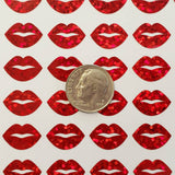 Sparkly Red Lips Stickers