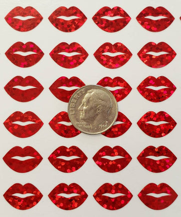 Sparkly Red Lips Stickers