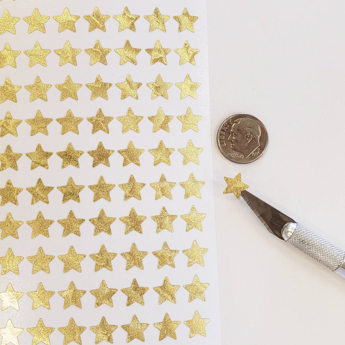 Gold Metallic Star Stickers, set of 192 stars
