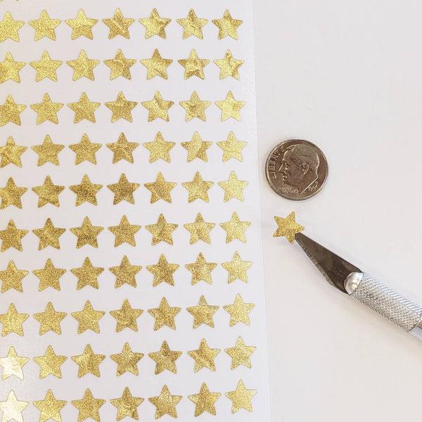 Gold Metallic Star Stickers, set of 192 stars