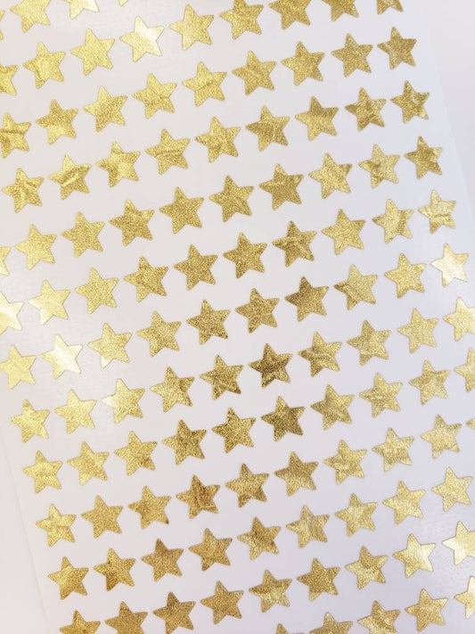 Gold Metallic Star Stickers, set of 192 stars