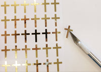 
              Religious Gold Cross Stickers
            