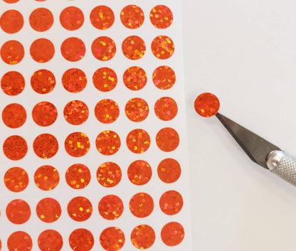 Orange Dots Stickers