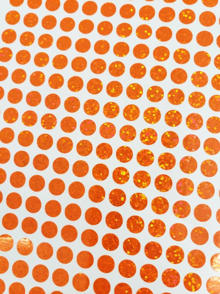Orange Dots Stickers