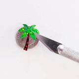 Tropical Palm Tree Stickers - Sparkly Set of 25 for Drink Cups, Invitations