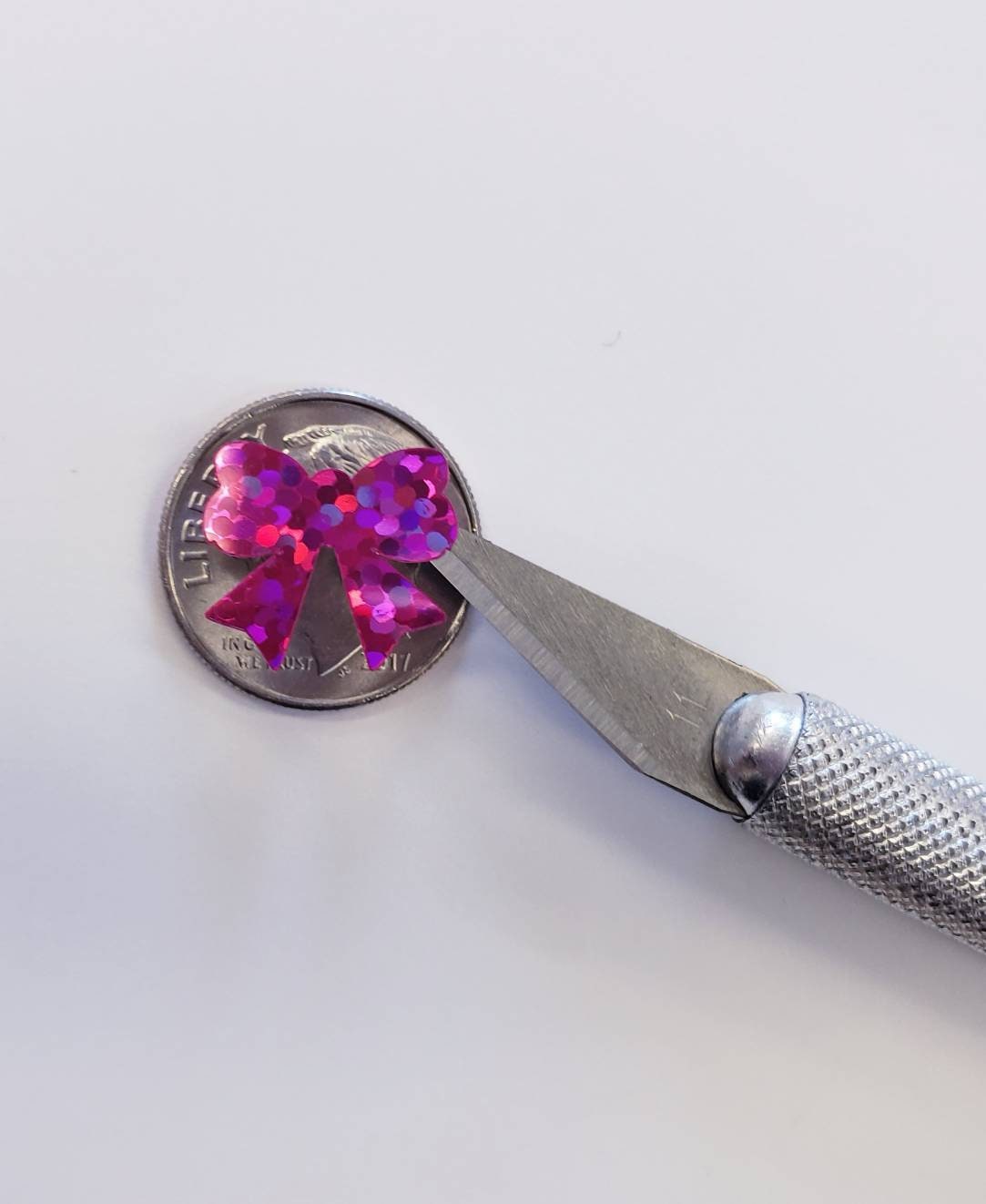 Purple Bow Glitter Stickers – Fairy Dust Decals
