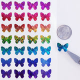 Rainbow Butterfly Stickers, set of 108 little multi color sparkly butterfly stickers for notebooks, phone cases and journal pages.