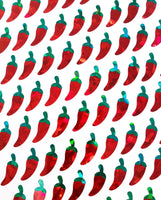 
              Red Pepper Stickers, spicy food label, red and green pepper vinyl decals
            