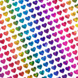 small heart stickers made from rainbow colored vinyl