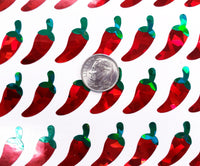 
              Red Pepper Stickers, spicy food label, red and green pepper vinyl decals
            