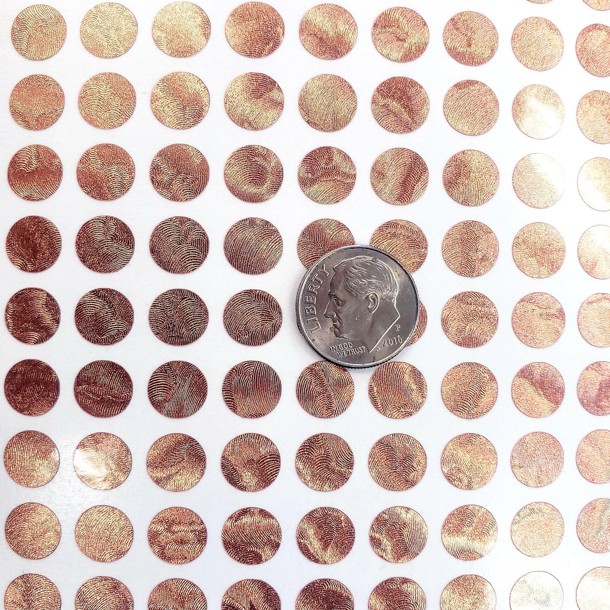 Copper Dot Stickers
