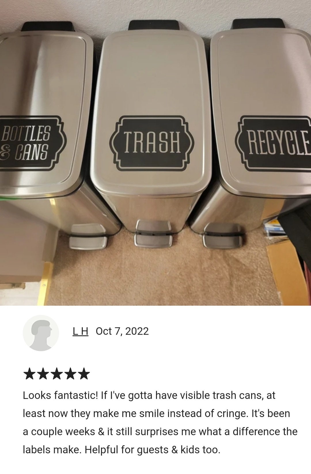 Recycle Bottles and Cans Decal, computer cut vinyl decal, trash barrel and recycling tote sticker, reduce reuse recycle, decal only