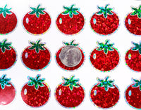
              Tomato Stickers, set of 12 or 24 red and green summer vegetable stickers for garden stakes, notecards, wood signs and garden craft projects.
            