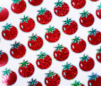 
              Tomato Stickers, set of 12 or 24 red and green summer vegetable stickers for garden stakes, notecards, wood signs and garden craft projects.
            