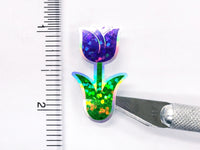 
              Purple Tulip Stickers, set of 15 or 30 Spring flower stickers for Easter invitations, envelopes, garden stakes, planners and notecards.
            
