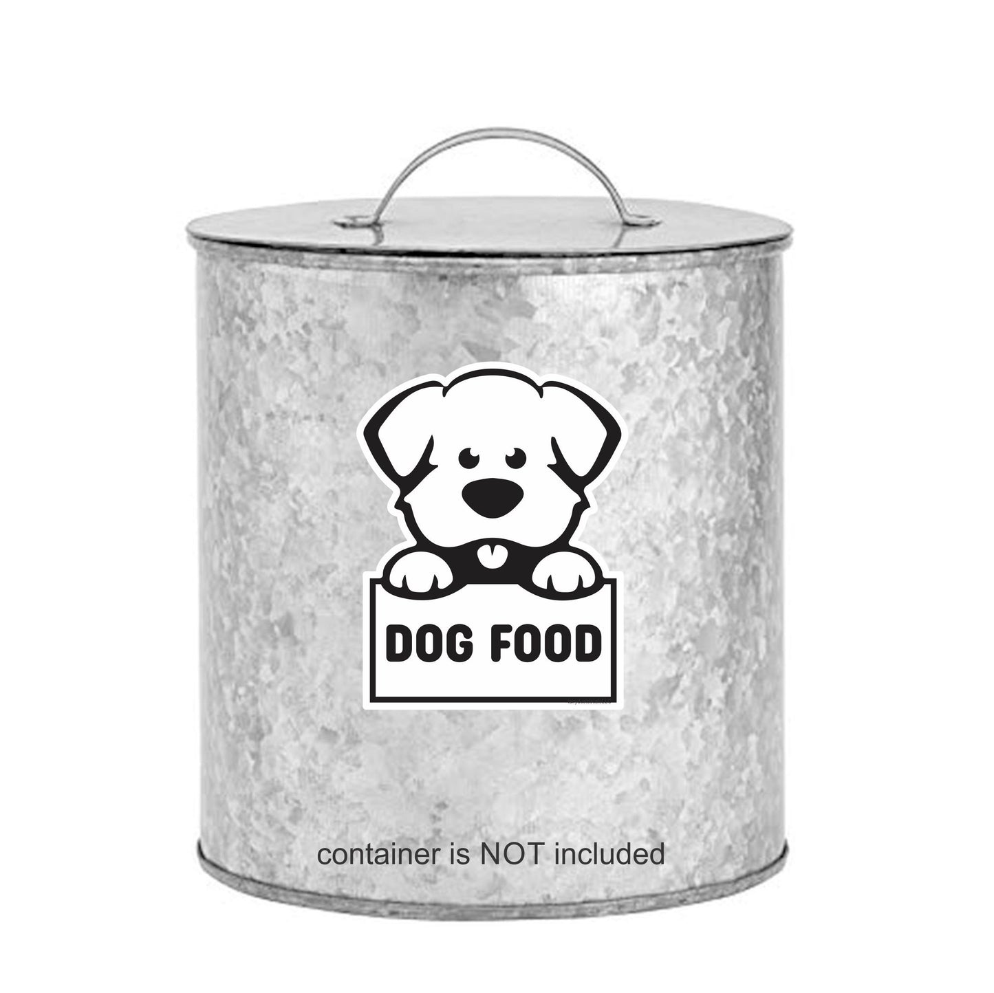 Dog Food Sticker, pet dry food storage label, organized home pantry, dog food container decal measures 5x4 inches