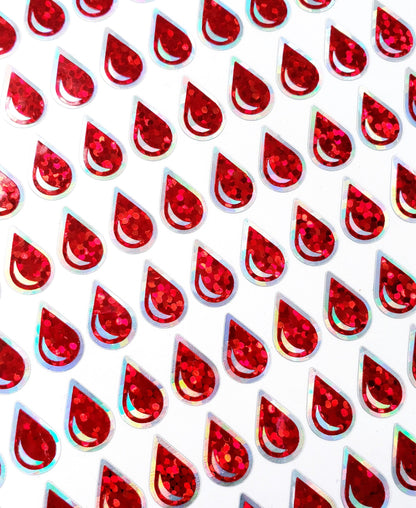 Red Blood Drop Stickers