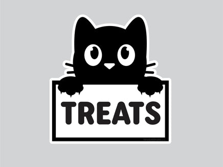 Cat Treats Sticker, pet storage container label, organized home pantry, 5x5 inch sticker for glass, plastic or metal canisters