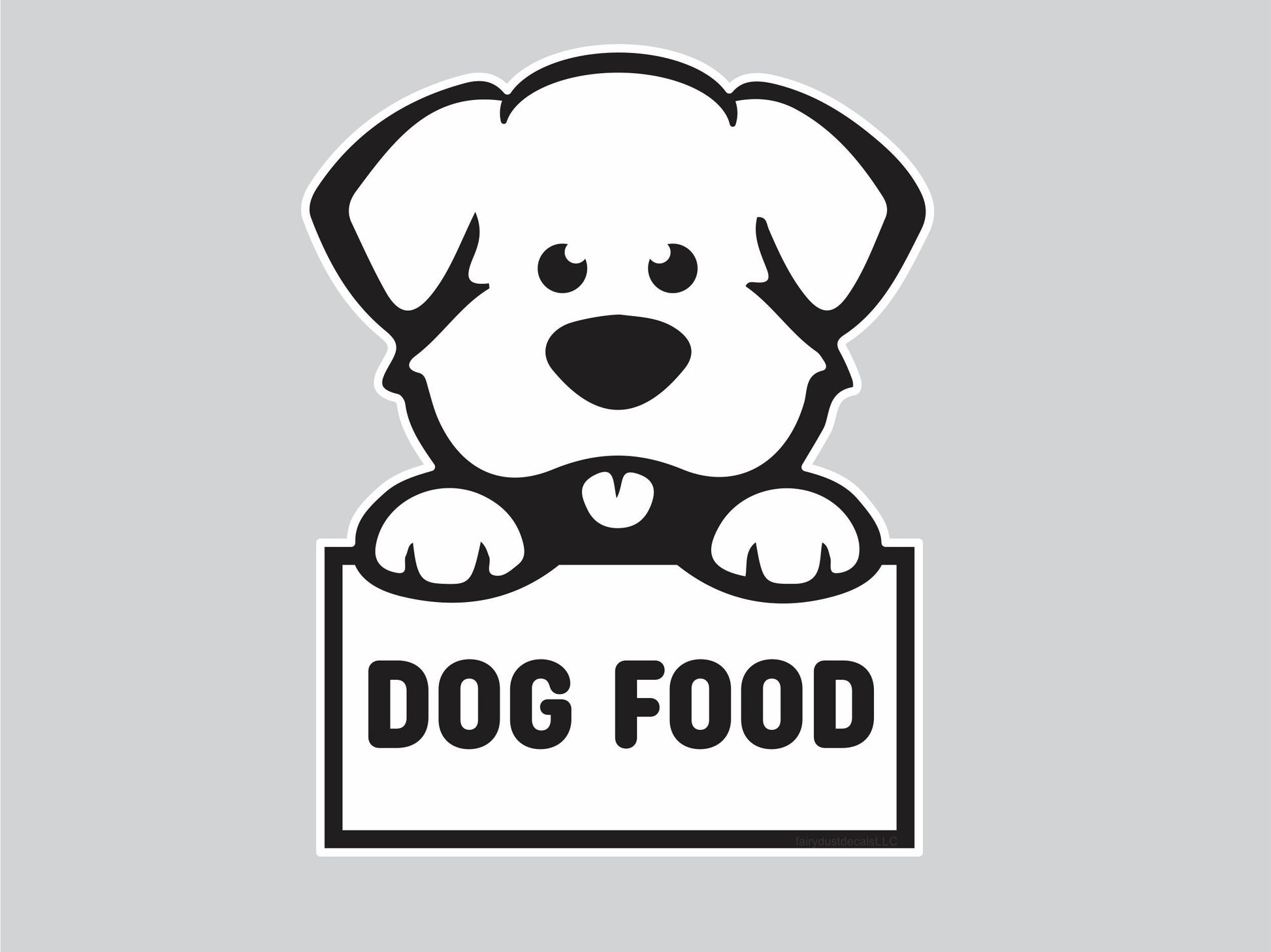 Dog Food Sticker, pet dry food storage label, organized home pantry, dog food container decal measures 5x4 inches