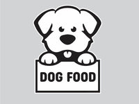 
              Dog Food Sticker, pet dry food storage label, organized home pantry, dog food container decal measures 5x4 inches
            