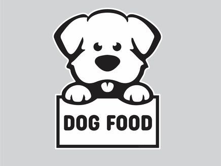 Dog Food Sticker, pet dry food storage label, organized home pantry, dog food container decal measures 5x4 inches