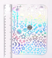 
              Sparkly Sun Moon and Stars Sticker Sheet, set of over 100 stickers for journals, top loaders, planners, laptops and craft projects
            