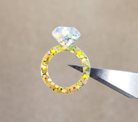 
              Diamond Engagement Ring Stickers, set of 25 sparkly silver and gold ring decals
            