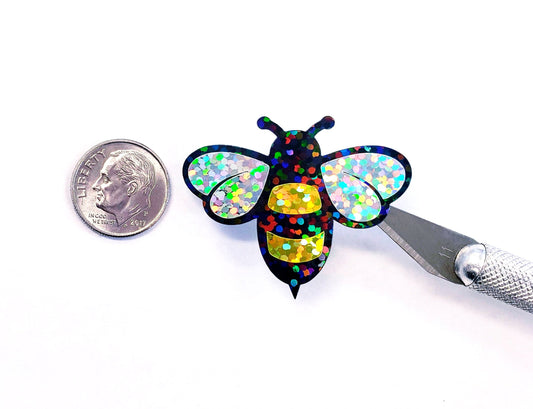 Bumblebee Stickers. Sparkly bee decals in new larger size.